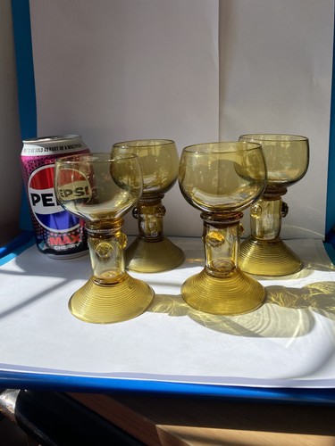 Antique hand made amber glass