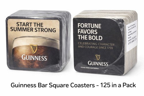 Guinness bar square coasters - guinness,