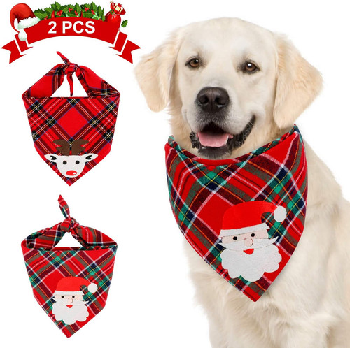 Pcs christmas plaid dog - 2,