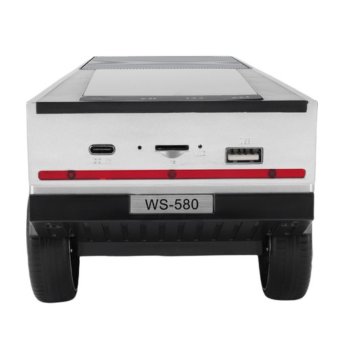 Silver pickup truck speaker - silver,