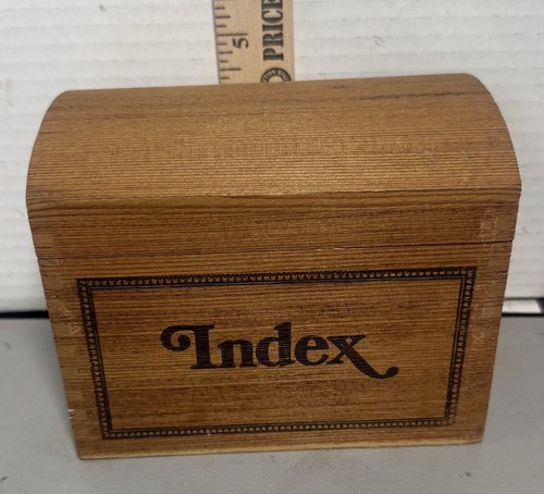 Wooden oak index recipe - wooden, card