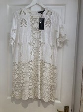 Zara White Lace Crochet Shift