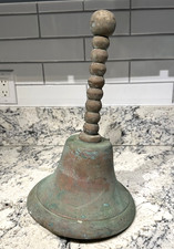 BRASS BELL Antique 10" Ship