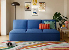 Blue Ligne Roset Togo Style three seater modular Sofa Bed
