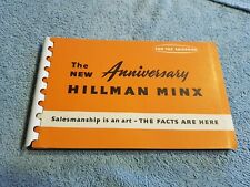 HILLMAN MINX Mk6 SALOON ESTATE CALIFORNIAN 1953 TECHNICAL SPECS/SALESMANS GUIDE