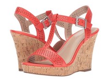 Charles by Charles David Womens Law Dark Coral Wedge Sandals Size 10 M - 230803