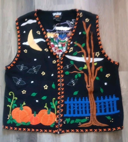 Vintage halloween sweater vest - halloween,
