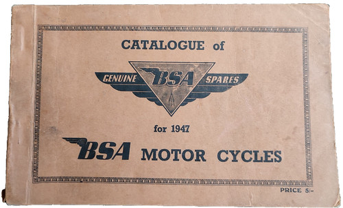 Bsa motorcycle parts book 1947 - parts,
