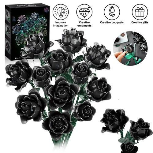 585pcs black rose - 585pcs,