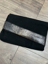 Women’s Faith Clutch Bag With Snakeskin Effect Band And Magnetic Fastening
