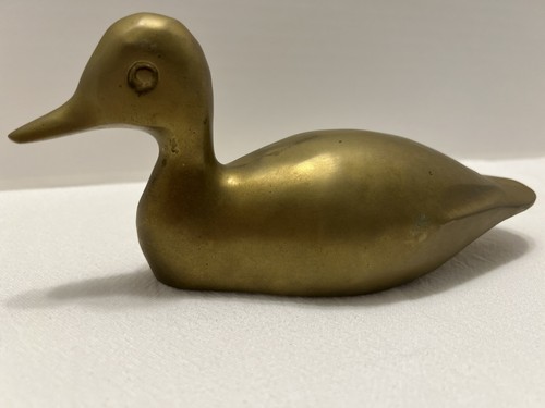 Vintage brass mallard duck - vintage,