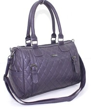 Women's Lorenz Faux Leather Tote Bag Barrel Shoulder Bag Across Body Handbag