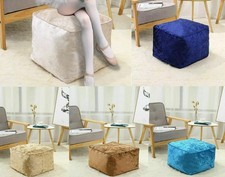 Crushed Velvet Bean Bag Cube