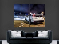 HONDA CIVIC TYPE R CAR POSTER CITY NEON LIGHTS HONG KONG SPEED RACING FAST
