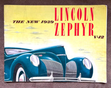 1939 ford LINCOLN ZEPHYR V12   car automobile Advertising   sales brochure