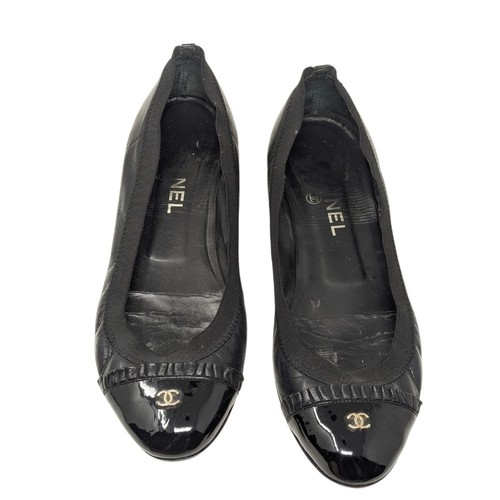 Chanel black patent leather - chanel,