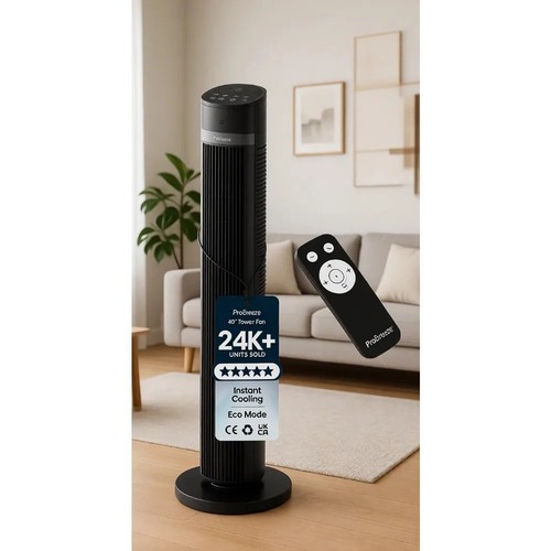 Bladeless tower fan remote - 40",