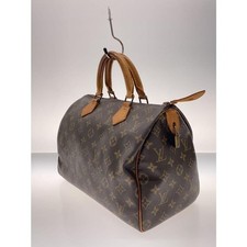 Louis Vuitton Monogram Speedy 30 Handbag Mini Boston Bag Brown M41526 Authentic
