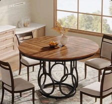 120cm Round Dining Table for 4