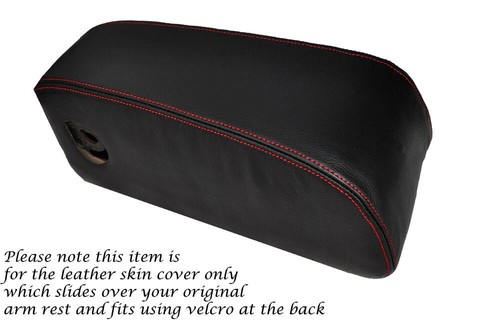 Red stitching leather armrest - stitching,