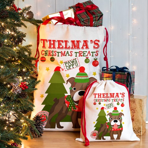 Staffy christmas sack - staffy,