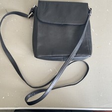 JOBIS DESIGNER WOMENS BLACK REAL LEATHER SATCHEL SHOULDER CROSSBODY HANDBAG