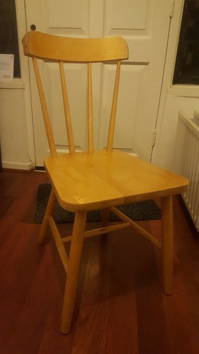 Retro stickback dining chair - stickback,