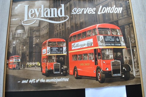 Vintage leyland bus poster - leyland,
