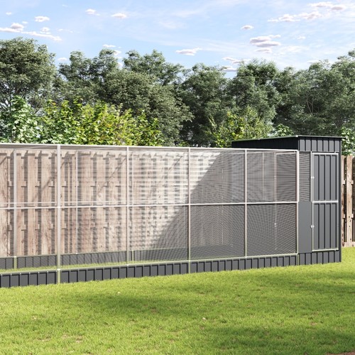 Aviary with extension silver - with,