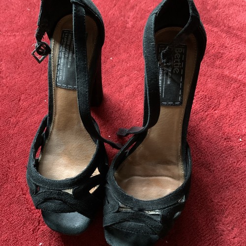 Bertie black healed sandals - healed,