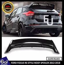 REAR BOOT ROOF SPOILER EXTENSION WING FOR FORD FOCUS RS STYLE 2012-18 MK3 BLACK