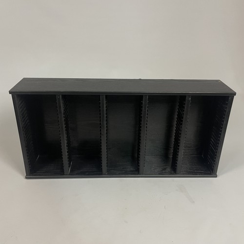 Black ash wood storage - black,