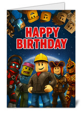 High Quality Happy Birthday Card Roblox – Traditional Birthday Card