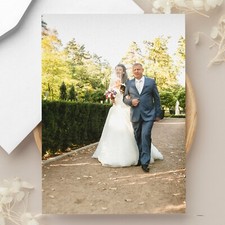 Personalised Photo Upload Card - Cursive Font - WITH YOUR OWN IMAGE AND TEXT