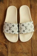 Louis Vuitton Monogram White Rubber Sandals Sliders Shoes Men's UK 7 US 8 EU 41