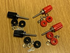 Set 4 genuine correct 4mm speaker sockets Linn Kan LS3/5A Belling Lee (832)