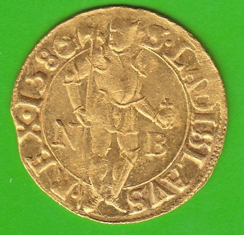 Gold poland ducat 1586 - poland, nb