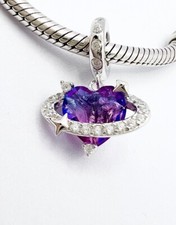 Love Heart Dangle Charm Planet