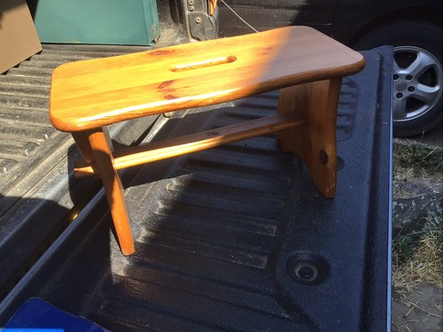 Small low pine stool - low,