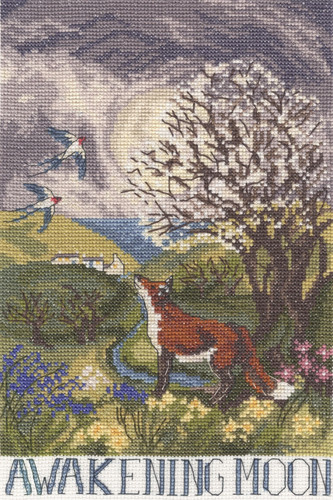 Awakening moon cross stitch - awakening,