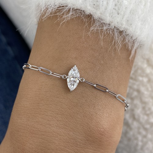 9ct tcw chain bracelet - 0.9ct, white