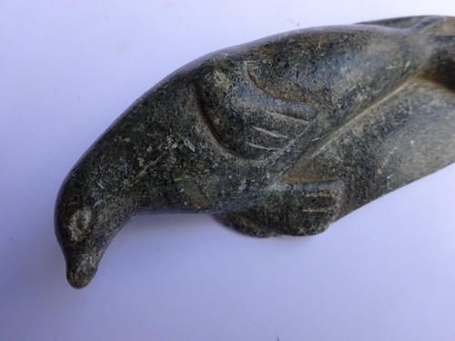 Inuit soapstone seal carving - soapstone,