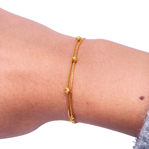 22ct yellow gold double - 22ct,