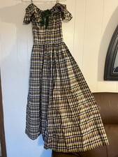 1940s Vintage Plaid Peasant