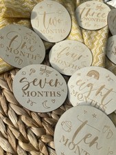 Baby Milestones Wooden Disc