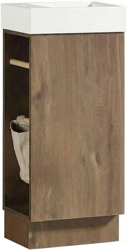 Walnut bathroom vanity - 16",