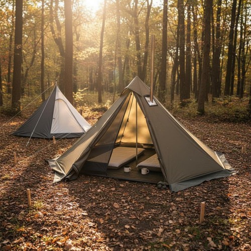Hot tent with heater port - heater,