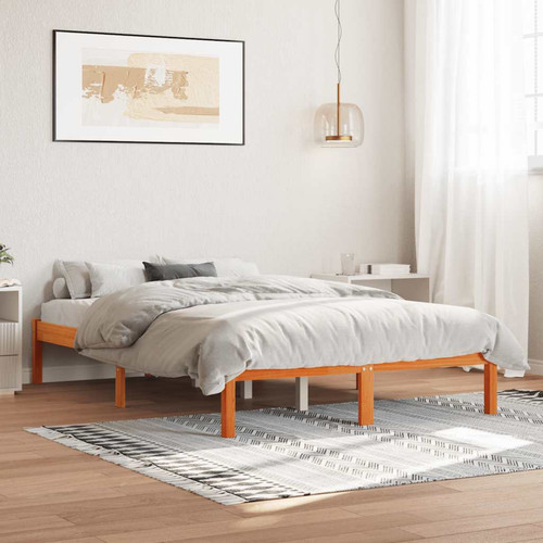 Bed frame brown solid - brown,