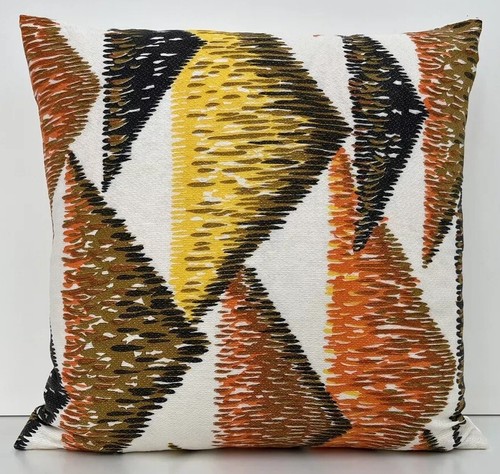 Vintage barkcloth 60s pillow - 60s,