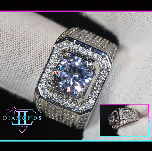 Simulated diamond ring mens - diamond, |